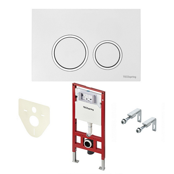 Комплект инсталляции TECEspring + кнопка белая, 4в1, S955103
