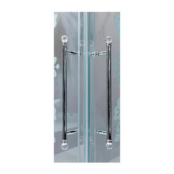 Душевой уголок Huppe Design Victorian 90х90, стекло Frozen Grace, профиль хром