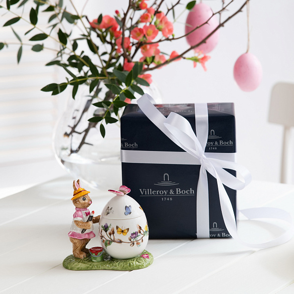 Шкатулка в форме яйца "Анна" Bunny Tales 11x7x10,5 см