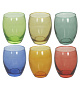 Набор стаканов Glass Multicolors 400 мл, 6 шт