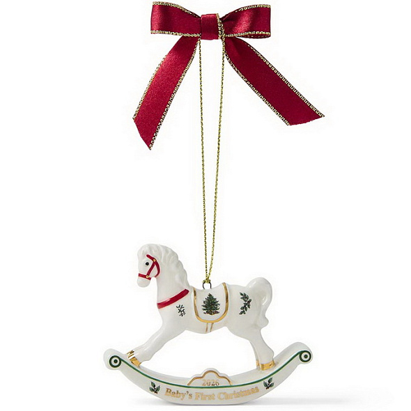 Елочная игрушка Spode Christmas Tree "Первая лошадка малыша" 7,5х10 см