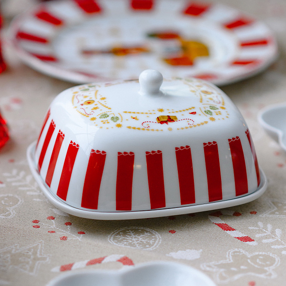 Масленка с крышкой Christmas Love 15х13 см