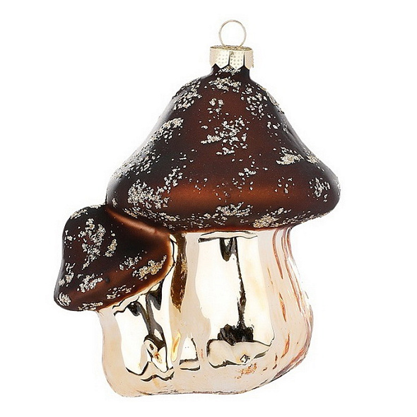 Елочная игрушка "Белый гриб" 9 cм