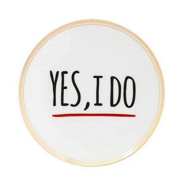 Блюдце "Yes, I do" La Tavola Scomposta 17 см