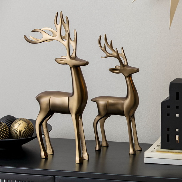 Фигурка Villeroy & Boch Christmas Chic "Олень" 36 см, золотая