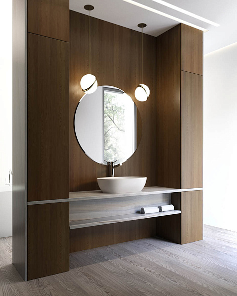 Раковина Holbi MercurySR 64x35, из Soft Rock, белая матовая, с клапаном