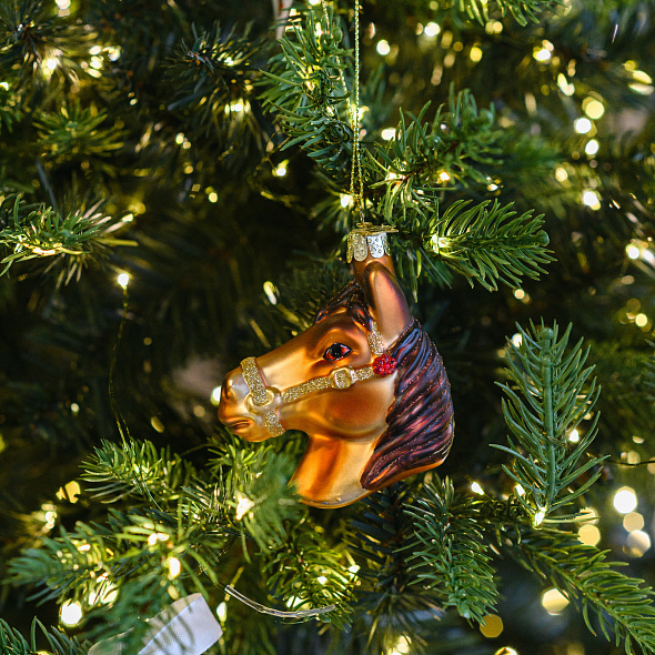 Елочная игрушка "Конь" 8,5 см