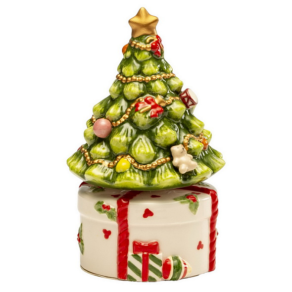 Музыкальная шкатулка "Рождественская ель" 15 см