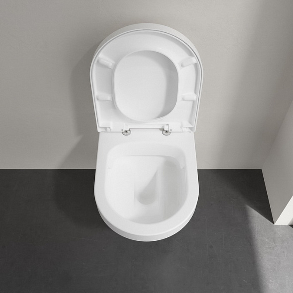 Унитаз подвесной Villeroy & Boch Architectura 53х37, CeramicPlus, 4694HRR1, с сиденьем