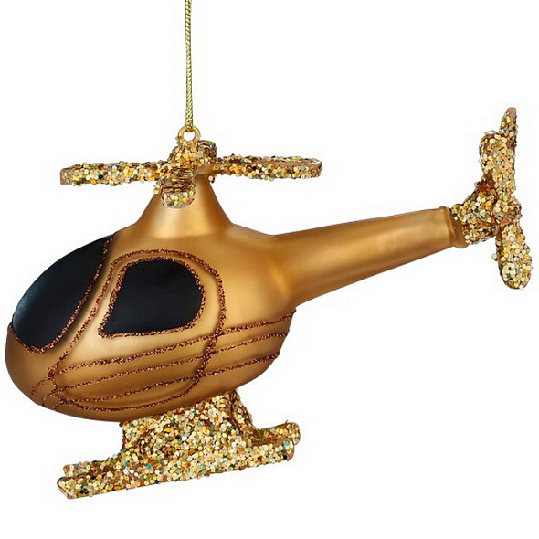 Елочная игрушка "Вертолет" 8,5 см