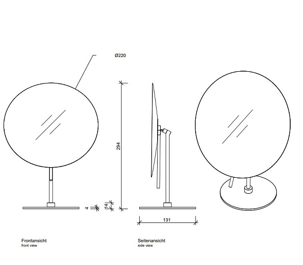 Зеркало  Decor Walther Mirrors 20х15х30 0122560, черное матовое