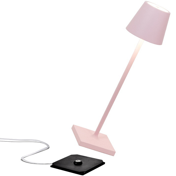 Лампа настольная Zafferano Poldina Pro Micro 27,5 см, розовая