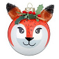 Елочный шар "Лиса" 8 см