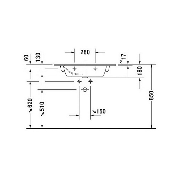 Раковина  Duravit Me by Starck, 83х49, 2336830060
