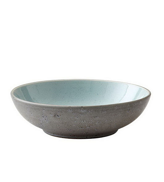 Тарелка для пасты Bitz 20 см, серая/голубая