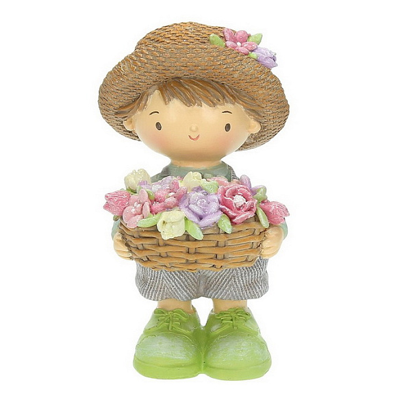 Фигурка "Мальчик с корзиной" 15 см