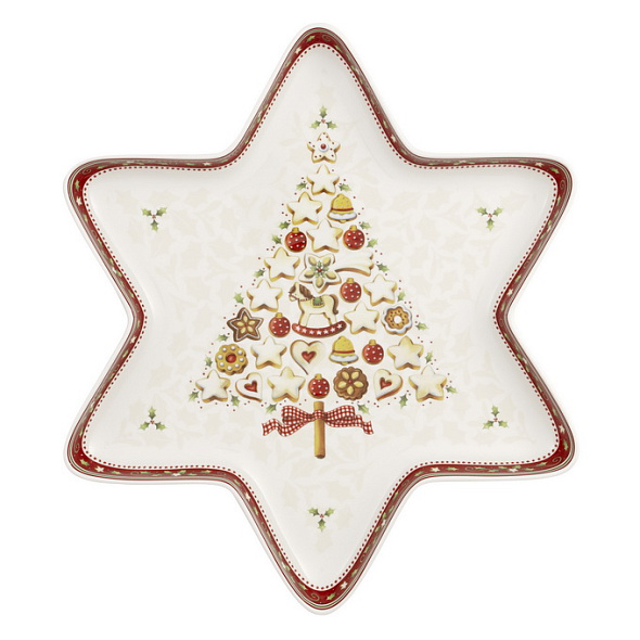 Блюдо-звезда "Новогодняя елка" Winter Bakery Delight 37,5х33 см