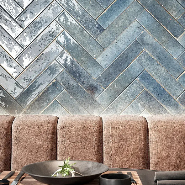 Керамогранит Rondine Soho 6х25, Blu, 9,5 мм