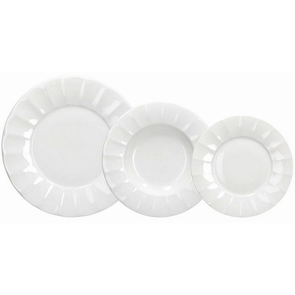 Набор посуды на 6 персон Queen Bianco, 18 предметов