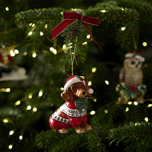 Елочная игрушка Spode Christmas Tree Ornaments "Такса" 9 см