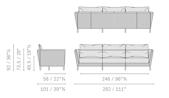 Диван Poltrona Frau Bretagne Gran Comfort