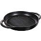Сковорода-гриль круглая с двумя ручками Grills 22 см, черная