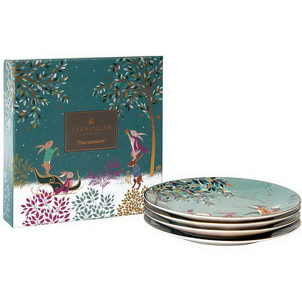 Набор тарелок салатных Woodland Tales 20 см, 4 шт