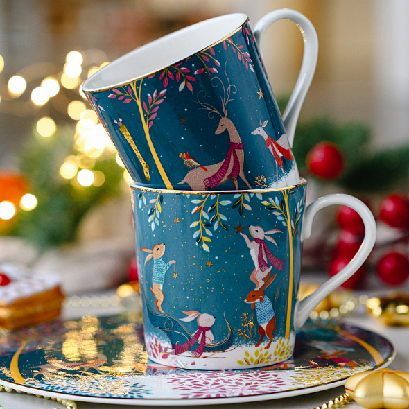 Кружка "Зайцы на санках" Woodland Tales 340 мл