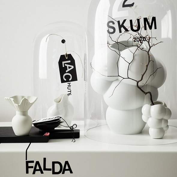 Ваза Falda 10 см, белая