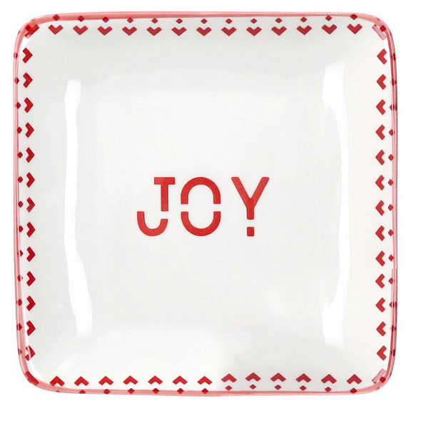 Блюдо квадратное Joy 18х18 см, красное