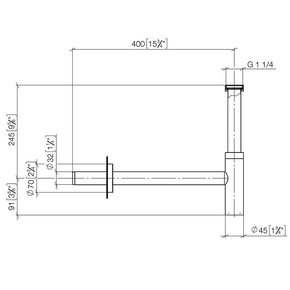 Сифон для раковины Dornbracht q1_10060970-00, хром