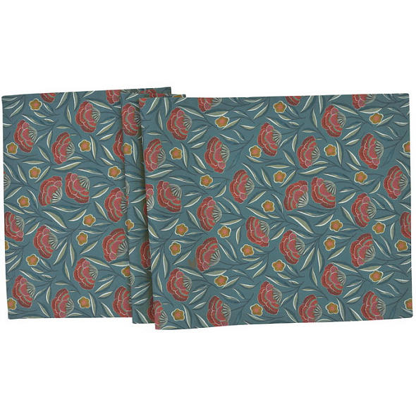 Скатерть-дорожка Isadora 40х100 см, цвет сине-зеленый