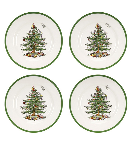 Набор тарелок столовых Christmas Tree 27 см, 4 шт