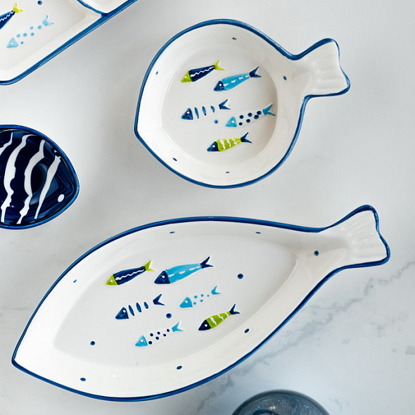Блюдо глубокое Relief Aquatic 30,5х13,5х4 см