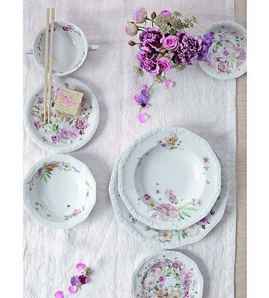 Блюдо для сэндвичей Maria Pink Rose 16х36 см