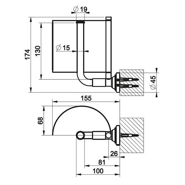 Держатель для туалетной бумаги Gessi Venti20, брашированная латунь PVD