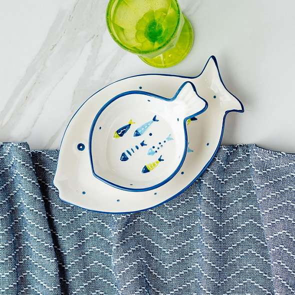 Блюдо Relief Aquatic 26,5х18х3 см