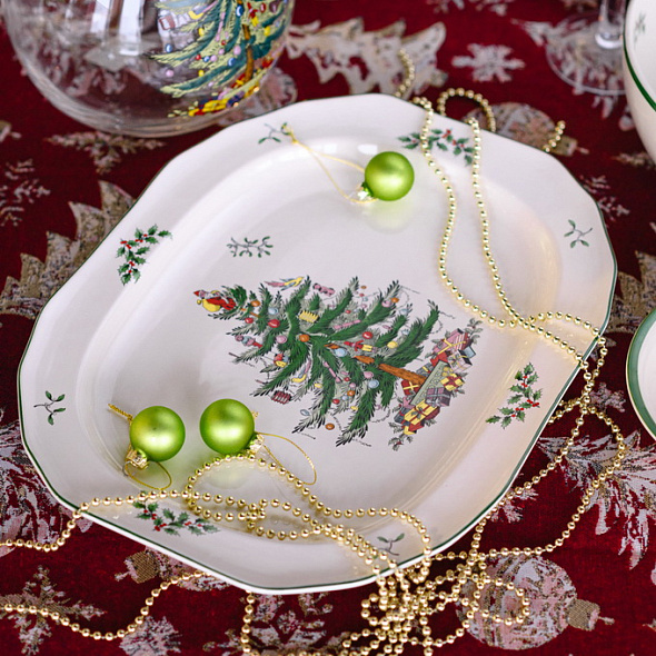 Блюдо овальное Christmas Tree 35 см