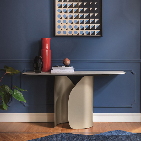 Консоль Calligaris Twins 140х40, Calacatta Paonazzo