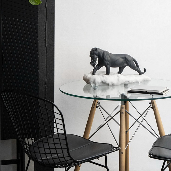 Статуэтка "Черная пантера с детенышем" 25х48х25 см