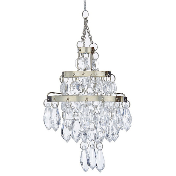 Елочная игрушка "Стеклянная люстра" 7 см