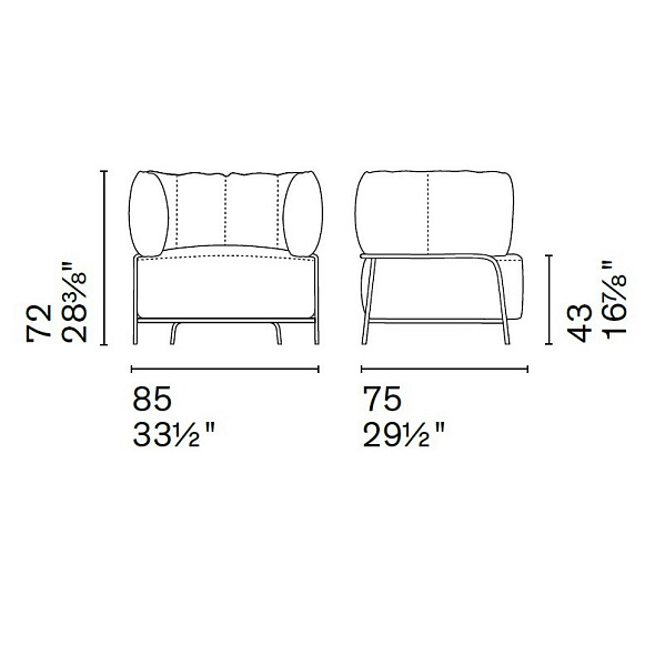 Кресло Calligaris Quandrotta CS3409, Mud Brown/Soil Brown