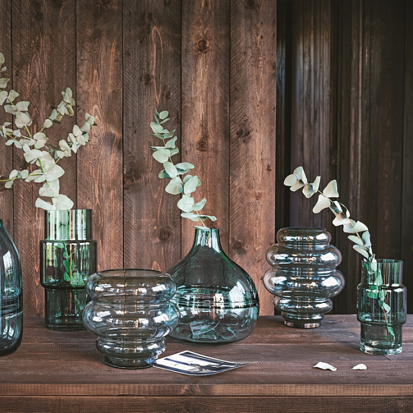 Ваза Glass Design Atmosphere 19 см, серая