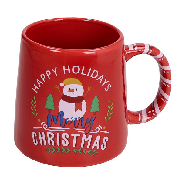Кружка Happy Holidays 400 мл, красная