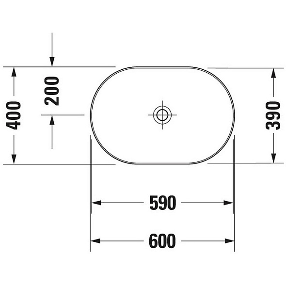 Раковина накладная Duravit Luv 60х40, WonderGliss, 03796000001