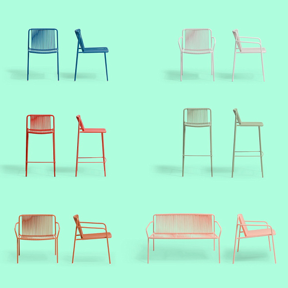 Стул полубарный Pedrali Tribeca 3667, Red