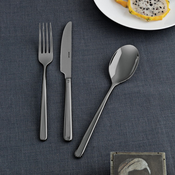 Набор столовых приборов Linear Black, 24 предмета