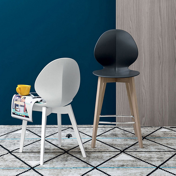 Стул полубарный Calligaris Basil, Grey