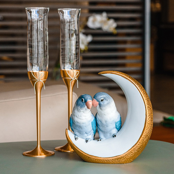 Набор бокалов для шампанского Vera Wang Love Knots Gold, 2 шт