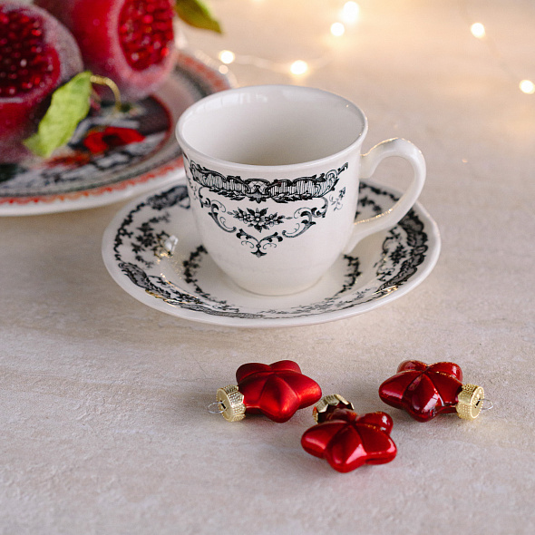 Набор елочных игрушек "Звезды" 4 см, 8 шт, цвет красный